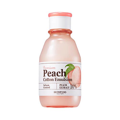 матирующая персиковая эмульсия для лица skinfood premium peach cotton emulsion