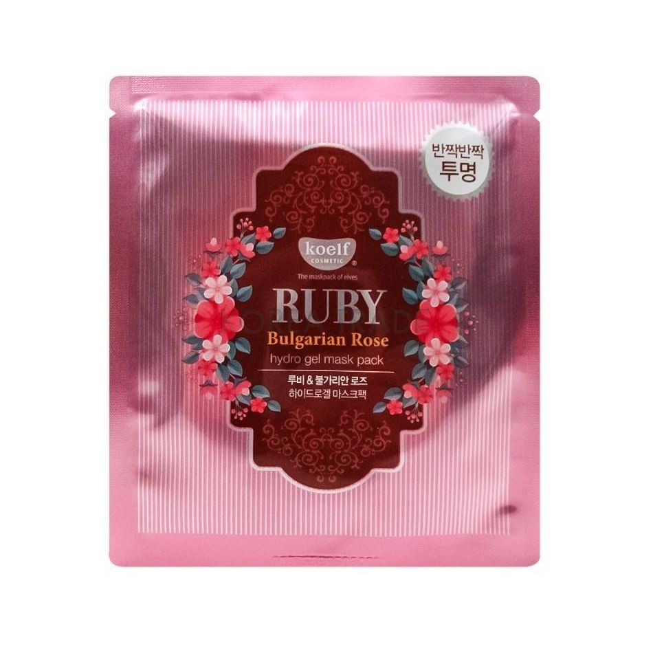Гидрогелевая маска с болгарской розой Petitfee Ruby & Bulgarian Rose