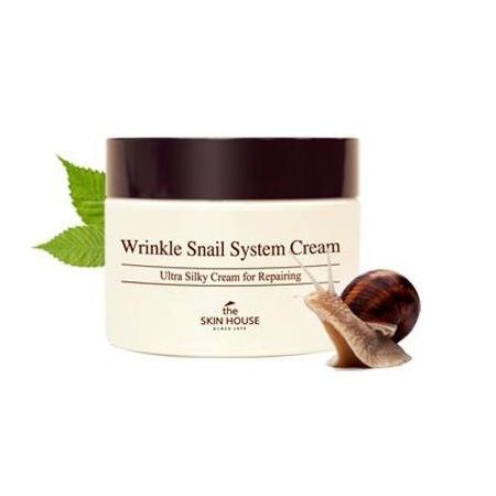 Регенерирующий крем для лица с муцином улитки The Skin House Wrinkle Snail System Cream