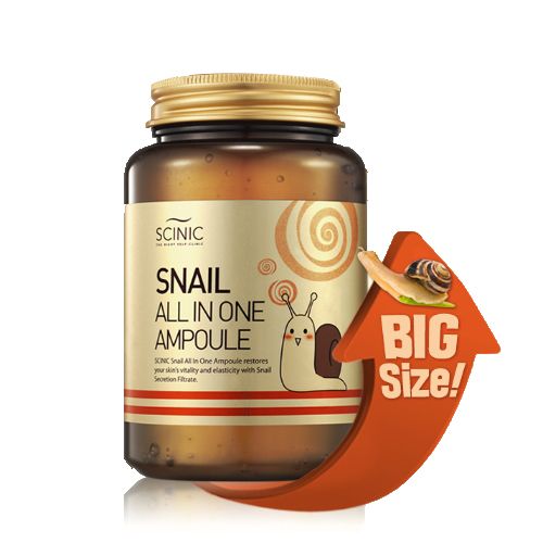 Сыворотка для лица с экстрактом слизи улитки 50% Scinic Snail All in One Ampoule